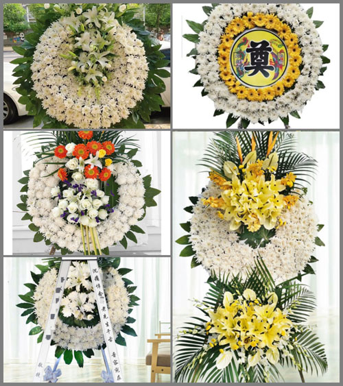 山东青岛莱西市孙受镇蒲湾泊村花圈速递