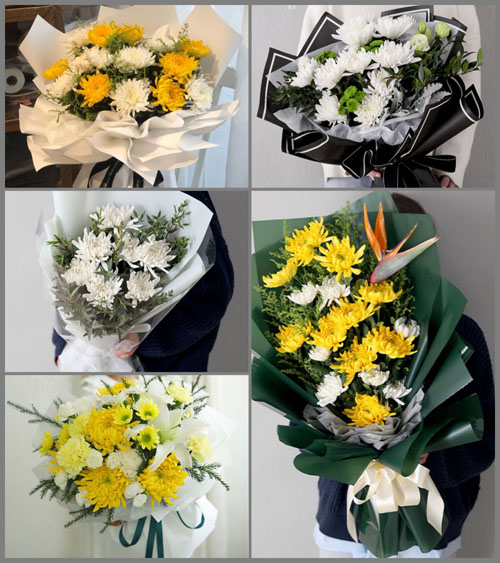 山东青岛莱西市孙受镇蒲湾泊村白事花束代送